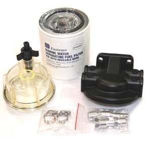 Outboard Fuel Filter Complete Alloy W/Filter+Sight Bowl (Merc/Yamaha/Racor)
