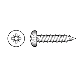 SS Self Tapping Pan Head Screw 6g x 1/2" - Philips