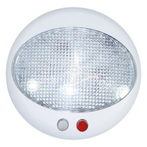 Red/White LED Cabin Light w/ Dimmer - Surface Mount - 123mm