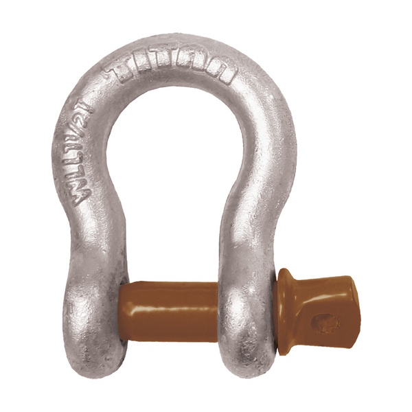 Hi Tensile Tested 8Mm Galvanised Bow Shackle 8Mm W/10Mm Pin - 750Kg 