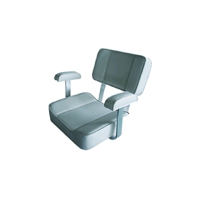 Deluxe Captains Boat Seat w/Arms - White 