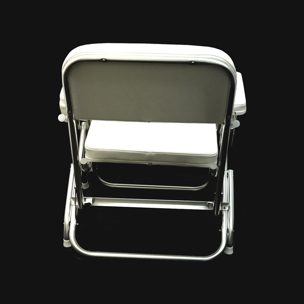 Padded Folding Alloy Deck Chair - Premier / Off White