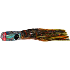 1656 Flat Mini Game Lure 10" Brown Orange / Gold Dot