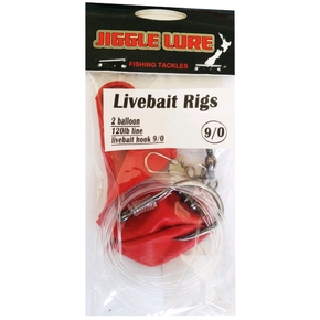 Live Bait Rig Single Pack with 2 x Balloons (120lb)