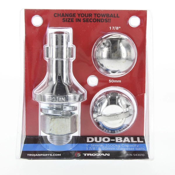 Duo Ball Interchangeable Tow Ball 1"" (25Mm) Shaft - 3500Kg 