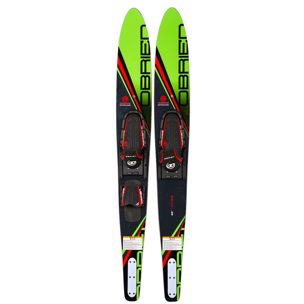 Obrien Celebrity Junior 58" Junior Water Ski Pair -Green/Red/Grey