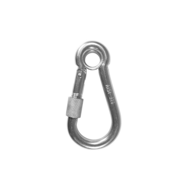 Snap Hook Screwgate Carabiner W/Eye 6X60mm 450Kg