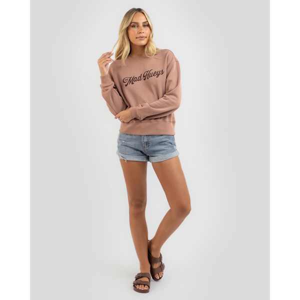 Babes On Waves Crew Fleece - Fawn