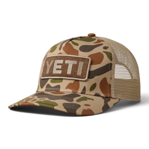 Logo Badge Trucker Cap - Brown/Camo