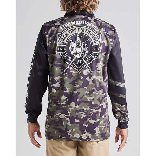 Fk Off Im Fishing Long Sleeve Fishing Jersey - Camo