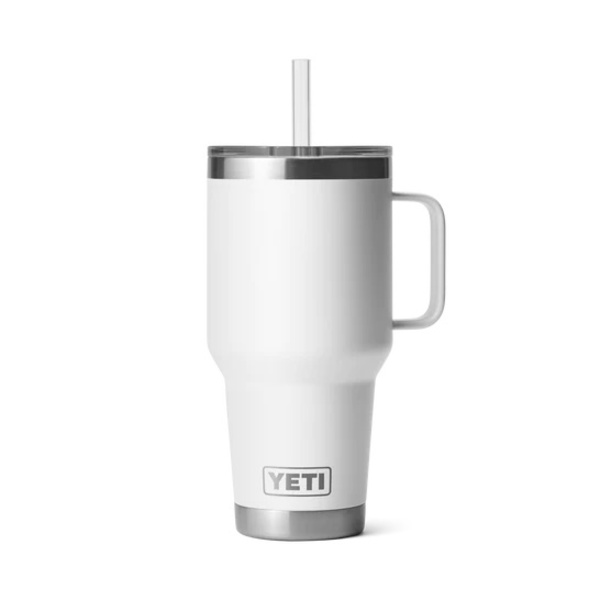 Rambler 35Oz (1035Ml) Mug With Straw - White