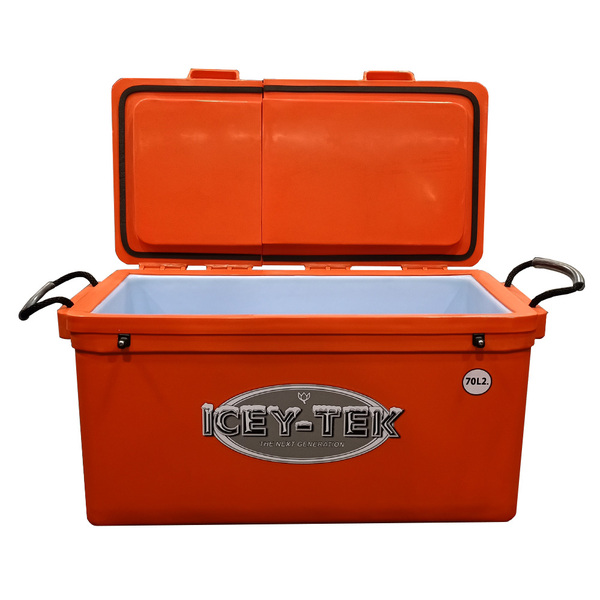 Long Ice Box Split Lids 70 Litre Orange