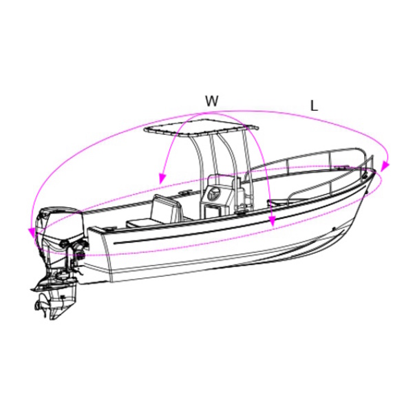 T-Top Boat Cover Ma 505-4 (6.2-6.5M)