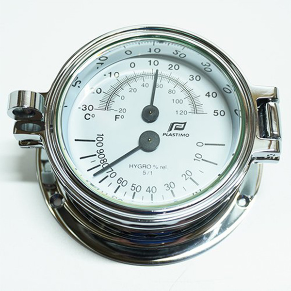 3" Thermometer/Hygrometer Chrome 