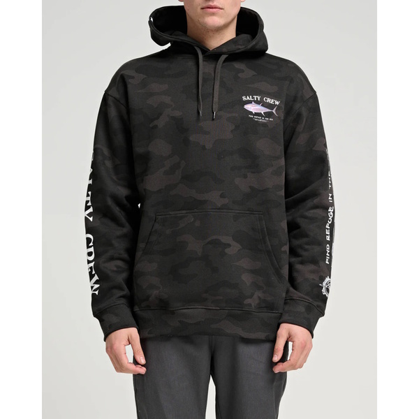 Big Blue Hooded Fleece - Black Camo