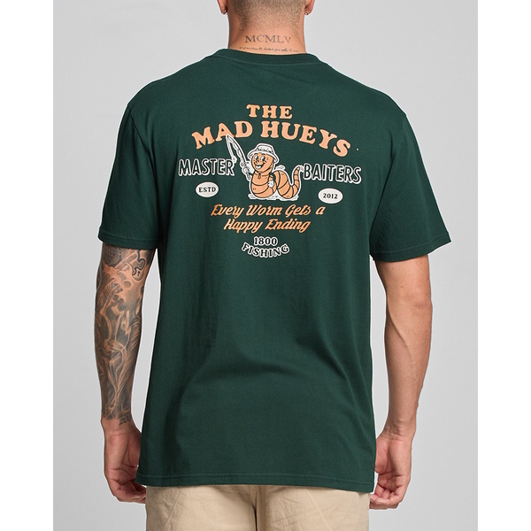 Happy Worm Short Sleeve Tee Shirt - Pine Green