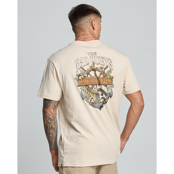 Shipwrecked Captain Short Sleeve Tee Shirt - Cement