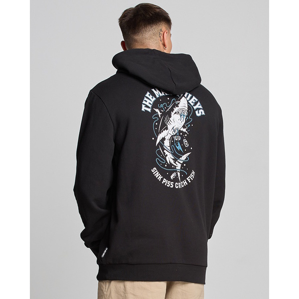 Skewered Shark Fleece Pullover Hoody - Black