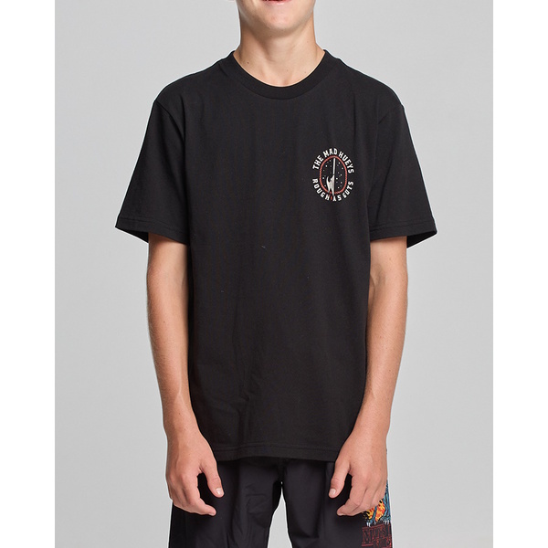 Rough As Guts Youth Boys Short Sleeve Tee Shirt - Black