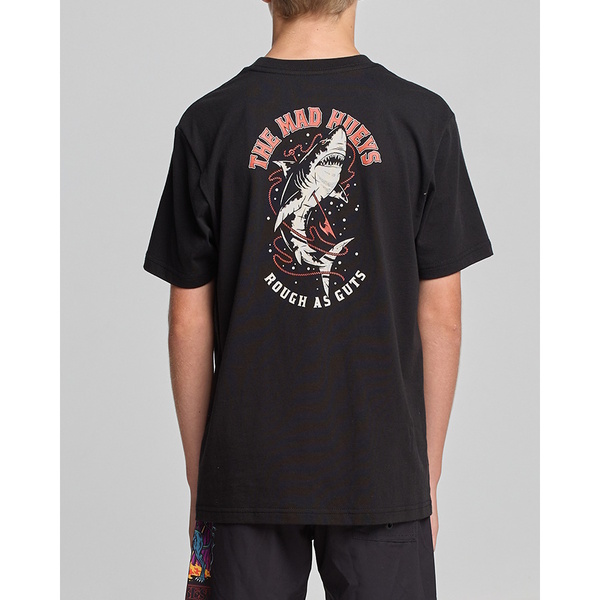 Rough As Guts Youth Boys Short Sleeve Tee Shirt - Black