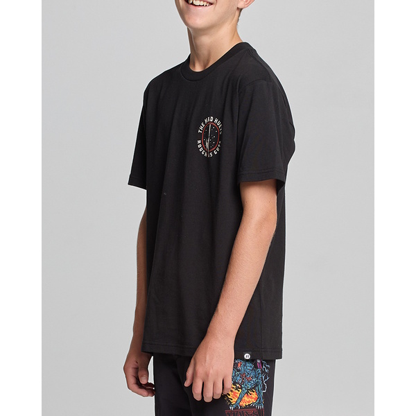 Rough As Guts Youth Boys Short Sleeve Tee Shirt - Black