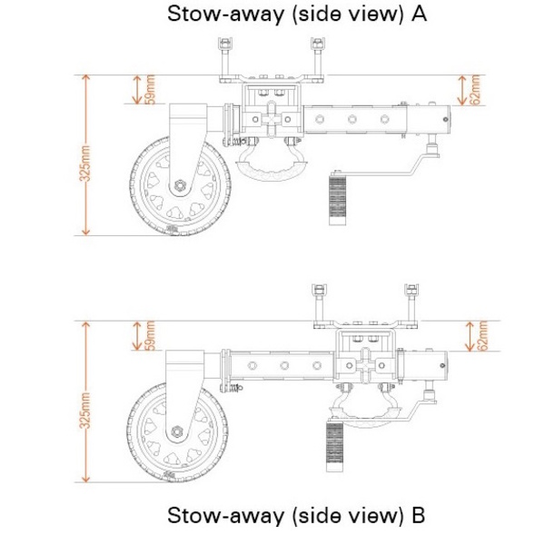 Ex750 Dual Trailer Jockey Wheel - 750Kg