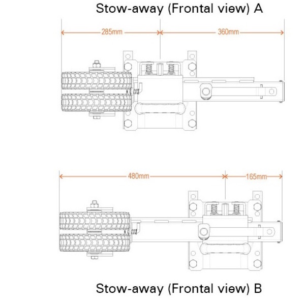 Ex750 Dual Trailer Jockey Wheel - 750Kg