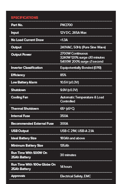 Pw2700 Pro-Wave Pure Sine Wave Power Inverter 2700 Watts W/Remote (New)