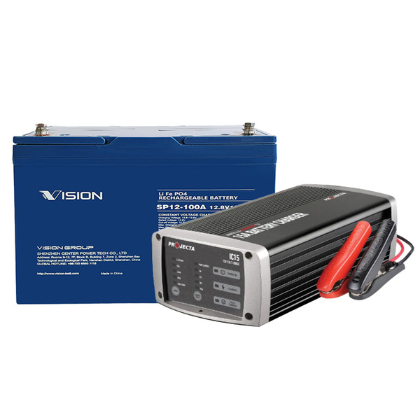 12V 100 Amp Lithium Battery & Charger Package 