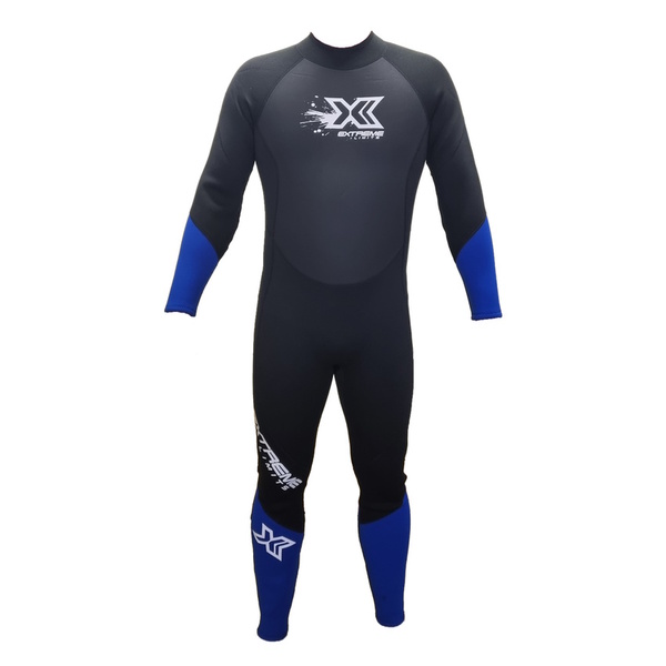 Extreme Limits Kids Steamer Suit - Black / Blue