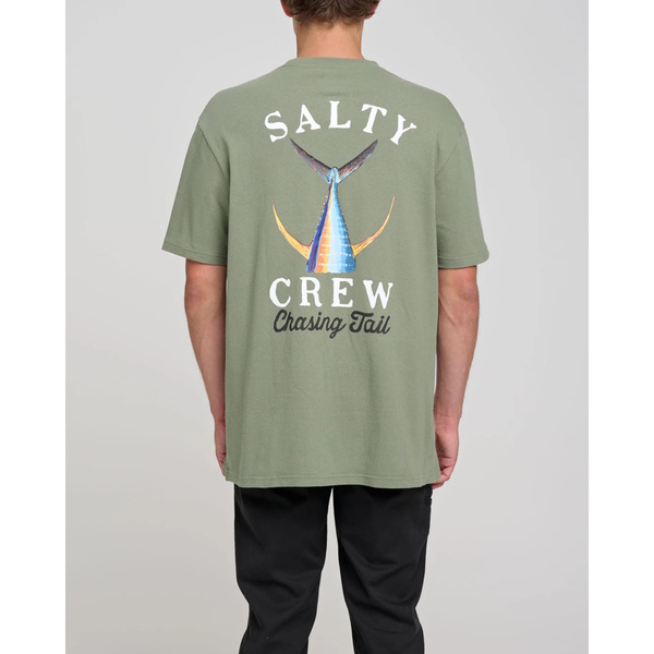 Tailed Standard Short Sleeved Tee-Shirt - Olive