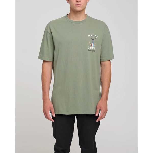 Tailed Standard Short Sleeved Tee-Shirt - Olive