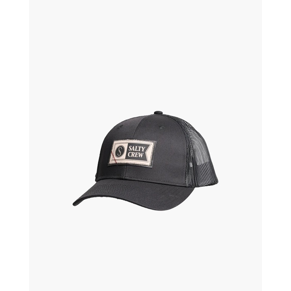 Topstitch Retro Trucker Cap - Black