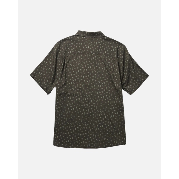 Coastal Short Sleeve Woven Tee Shirt - Charcoal