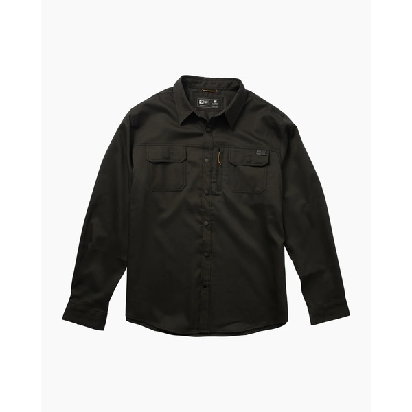 Fathom Long Sleeve Tech Flannel Shirt - Solid Black