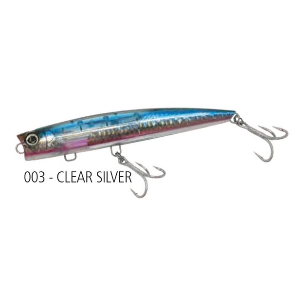 Ocea Bubble Dip Flash Boost 220Mm Floating Popper - Clear Silver 