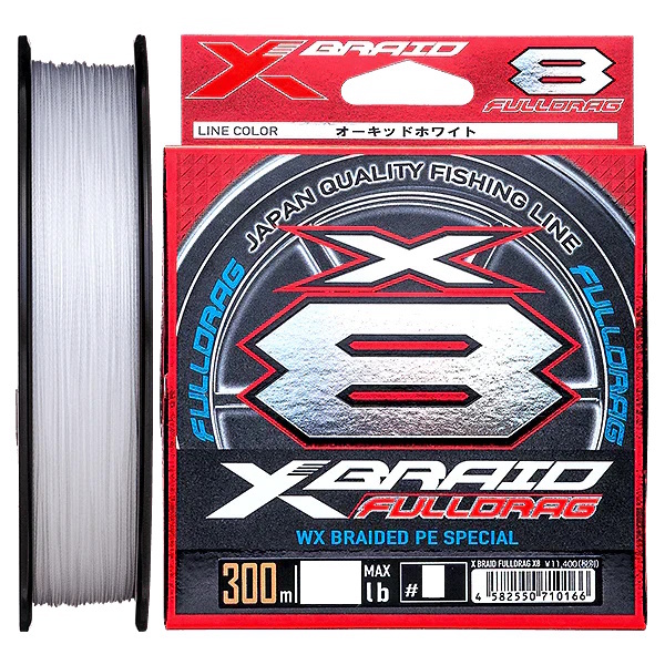 Xbraid Full Drag X8 Gp-D White 300M Spool