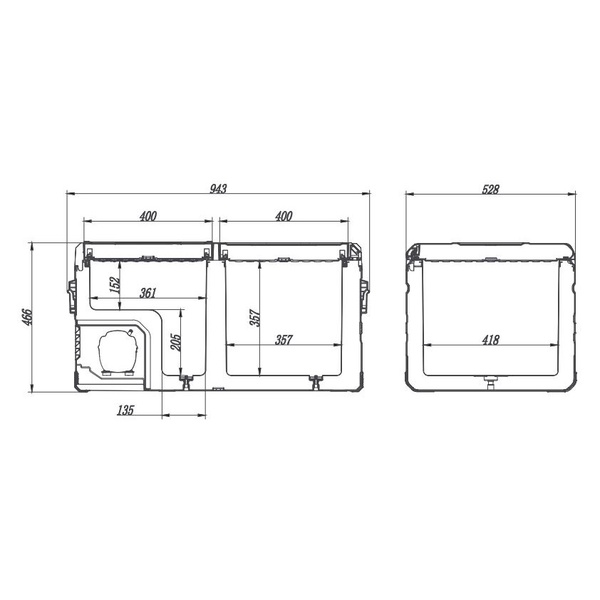 95L Portable Fridge/Freezer Dual Zone