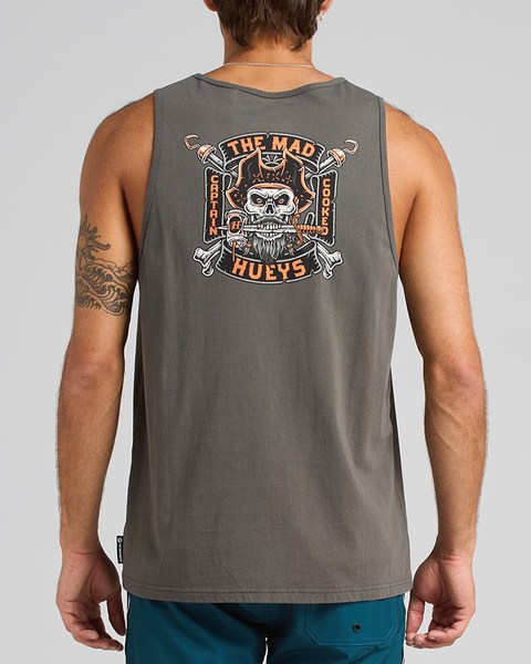 Captain Cooked Tank Singlet - Charcoal