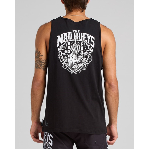 Port Side Ahoy Fkrs Tank Singlet - Black