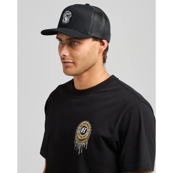 Getting Hammered Twill Trucker Cap - Black