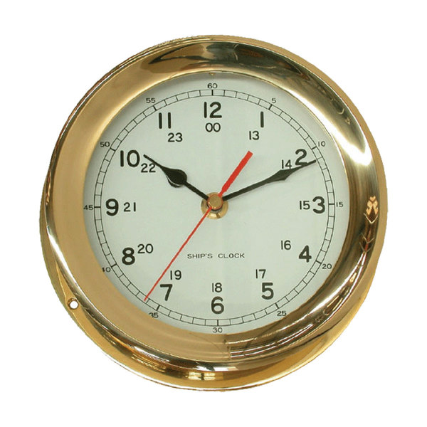 Brass Clock 5.5" (134Mm W/185Mm Base)