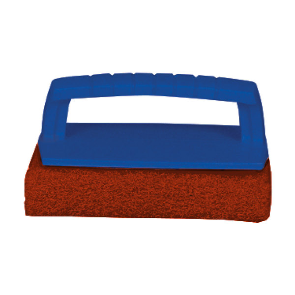 Scrub Pad W/Handle Medium - Red