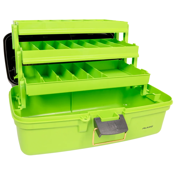 6103 Green And Black Tackle Box - 3 Tray