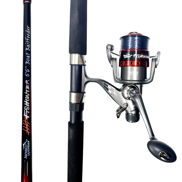 Baitfeeder 5000 Fishunter Boat Set 6'6" 4-8Kg Spin Combo Spooled With Mono