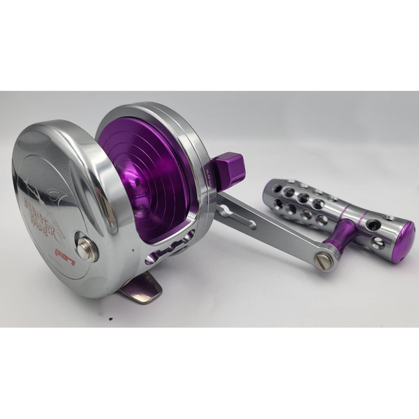 Monster Game Hg Pe7 Turbo Overhead Lever Drag Reel Titanium/Purple