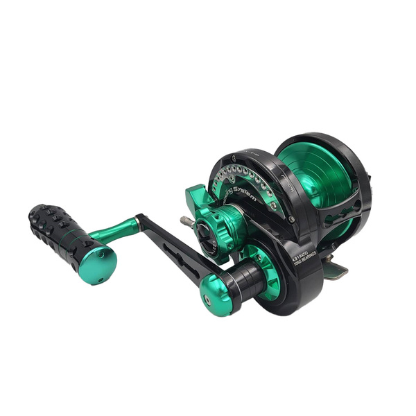 Monster Game Hg Pe8 Turbo Overhead Lever Drag Reel Black/Green