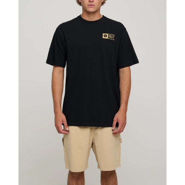 Sketchy Alpha Standard Short Sleeved Tee-Shirt - Black