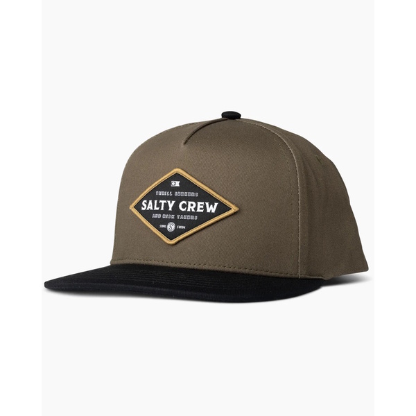 Infield Boys 5 Panel Cap - Olive/Black