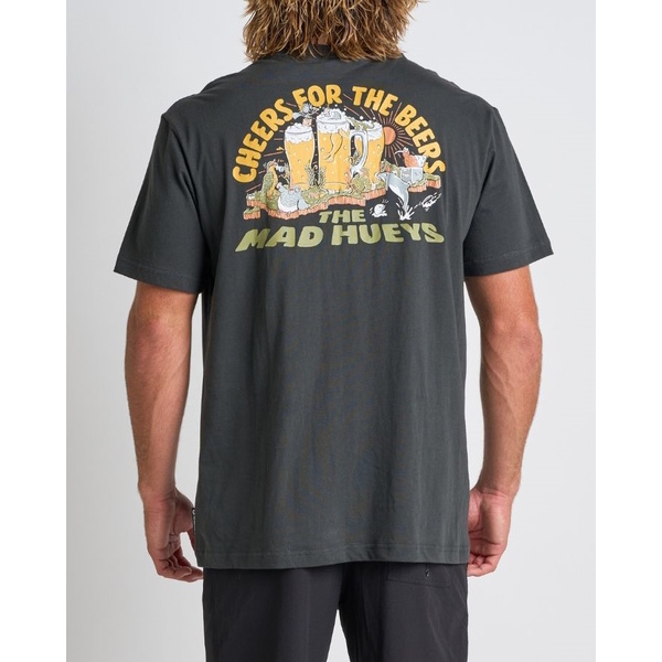 Cheers For The Beers Short Sleeve Tee Shirt - Charcoal